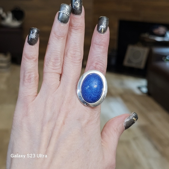 Lapiz Lazuli Ring Size 6 - Picture 3 of 11